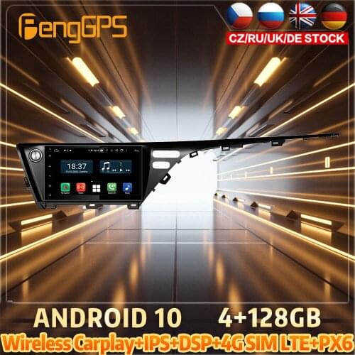 128G Android10 PX6 DSP For TOYOTA CAMRY 2018 2019 Car DVD GPS Navigation Auto Radio Stereo Video Multifunction CarPlay HeadUnit