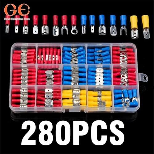 280PCS Assorted Wire Crimp Terminals Electrical Wire Connectors Kit wire butt connector electrical connectors terminator
