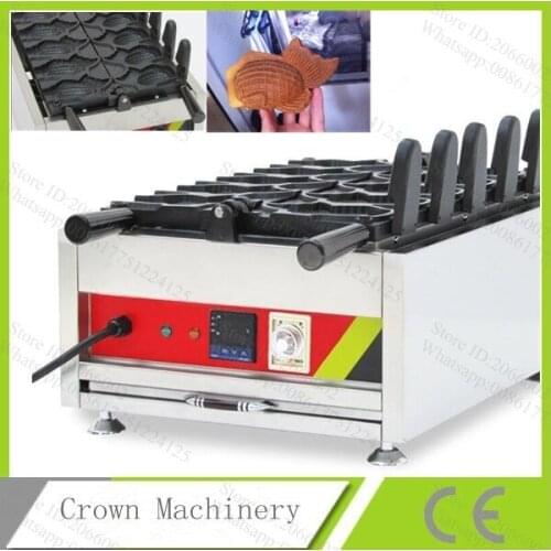 Digital 110v/220V Electric 5 moulds Ice Cream Taiyaki Gold Fish Waffle Maker Machine Baker Iron Pan Plate