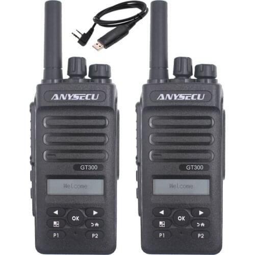 ANYSECU 4G Public Network Radio GT300 GPS Walkie Talkie POC Radio 2850mAh Linux System Only Work with Real PTT Platform