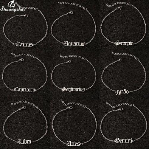 Stainless Steel Aries Anklet Unique Design Birthday Year Anklet Leg Bracelet Fashion Jewelry for Women Best Friend Gif