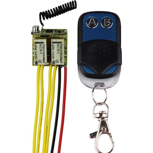 DC3.5V 3.7V 7V 9V 12V Mini Relay Wireless Switch Remote Control Power LED Lamp Controller Micro Receiver Transmitter 10PCS/LOT