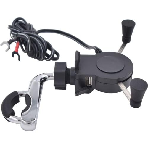 Newest Motorcycle Phone Holder BRK01 360 degrees Universal Holder Built-in USB Charger Port For Powered Devices Easy To Install