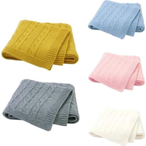 Baby Knit Blanket Newborn Infant Winter Toddler Kids Stroller Bed Covers Baby Swaddle Sleeping Bag Crib Air Conditioner Quilt