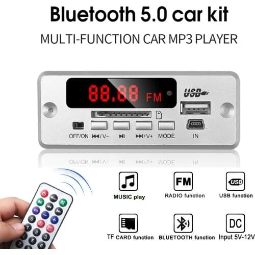 Hot Bluetooth 5.0 MP3 Decoding Board Module Wireless Car USB MP3 Player TF Card Slot / USB / FM / Remote Decoding Board Module