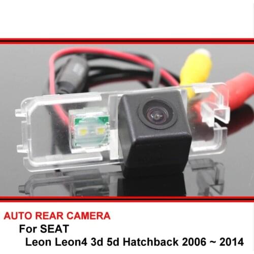 Rear View Camera For SEAT Leon Leon4 3d 5d Hatchback 2006 ~ 2014 HD CCD Car Rearview Parking Reverse Backup Camera Night Vision