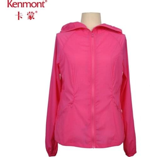 Kenmont Cycling Breathable Sunscreen Clothing Womens Beach Summer UV Protection Long Sleeve Outdoor Thin Jacket
