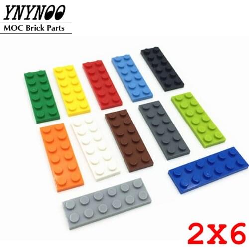 55 PCS MOC Plate 2x6 Building Block Bricks Parts 3795 Base Plates DIY Eduactional Toys Gifts for Children Compatible with 735504