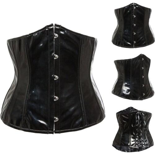 Women Waist Trainer Binders and Shapers Corset Modeling Strap Body Shaper Leather Steampunk Corset Girdles Slimming Belt