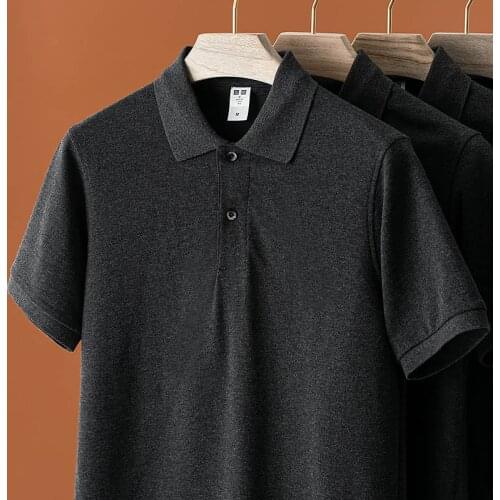 PL003 Polo Shirts For Men Business Gentleman Luxury Youth Summer Casual Quick Dry Button Lapel Short Sleeve 3 Colors Tops Tees