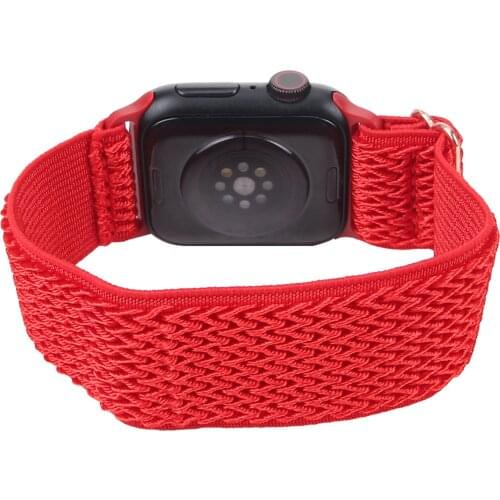 Braided Loop strap For Apple watch bands 44mm 40mm 38mm 42mm Elastic Belt Fabric Nylon bracelet for iWatch 5 4 3 se 6 band
