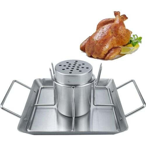 Portable Beer Can Chicken Roaster Rack BBQ Roasting Holder Grill Oven BBQ Chicken Roaster Rack Beer Can Chicken Holder