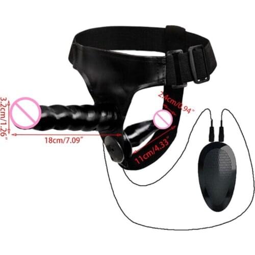 A6HF Multi Speeds Wearable Strap on Dildos with Adjustable Belt Removable Dildo Vibrator Stimulation Massager for Women Lesbian