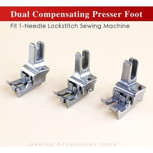211-13/14/15/16 Dual Compensating Presser Foot For Industrial Lockstitch Sewing Machine Right Guide Top Stitch 21-13/14/15 Feet
