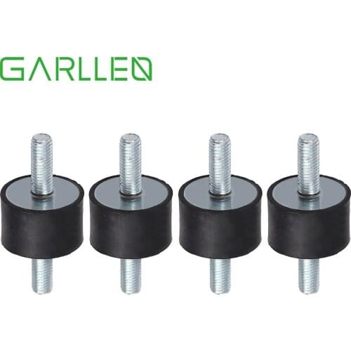 GARLLEN 4pc 30x20 Rubber Mount M8 Male/Male Anti Vibration Car Bobbin Isolator Damper For Diesel Engines Gen Set Instrumentation
