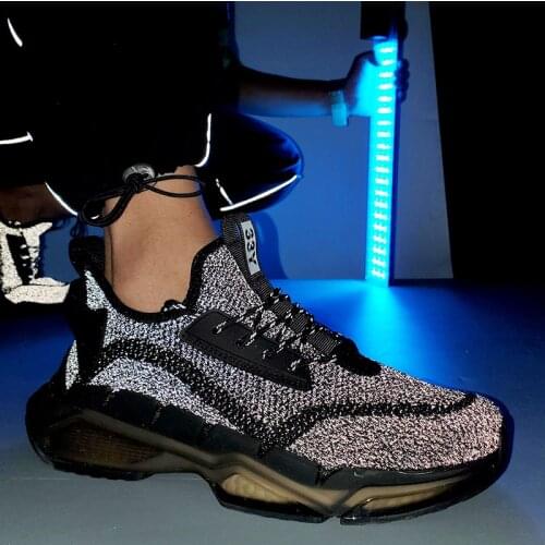 Luminous Mens Running Shoes Fashion Outdoor Sport Sneakers Male Walking Driving Jogging Fitness Shoes Size 46 Zapatillas Hombre