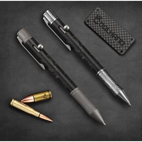 Carbon Fiber Tactical Pen EDC Bolt Titanium Alloy Pen Self-defense Mens Business Sign Pen