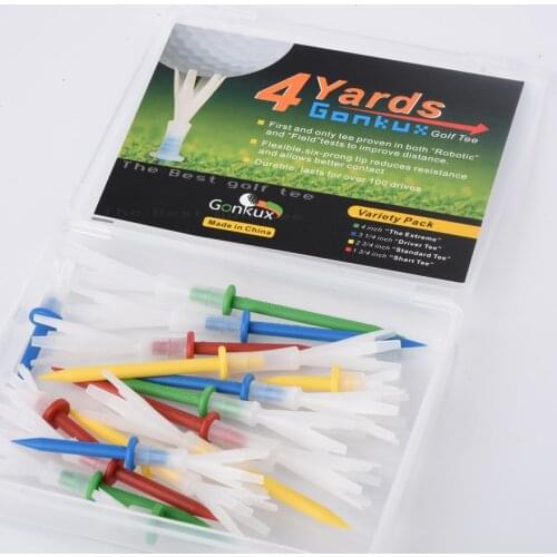 Best Quality 16pcs/set Mixed Color Golf Tee 4 Yards Gonkux Tee 4x Variety Four Pack 4 of 16 Tees Driver Golf Accessory