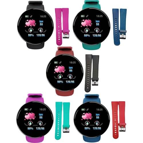 Smartwatch Electronic Clock for Sport and Heart Rate Blood Pressure Fitness Tracker 1.44inch for Android & iOS &2Free Protection