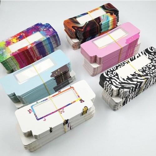 Eyelash Packaging Box False Eyelashes 25mm Mink Lashes Paper Boxes Makeup Empty Case Cardboard Vendors Wholesale Lashes Package