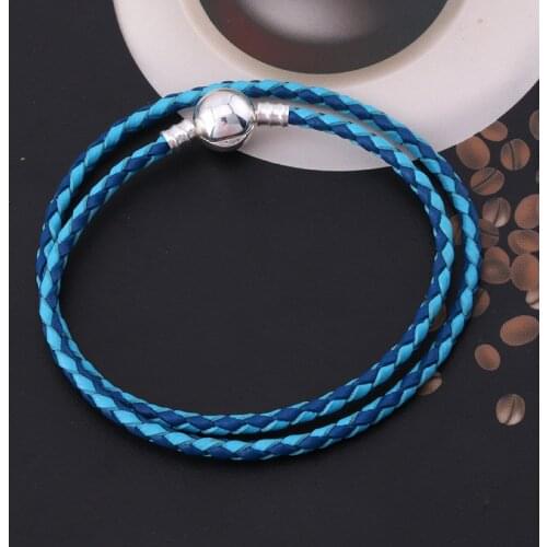 3mm rope chain leather bracelet fit European bracelet diy charm for bangle jewelry for women gift