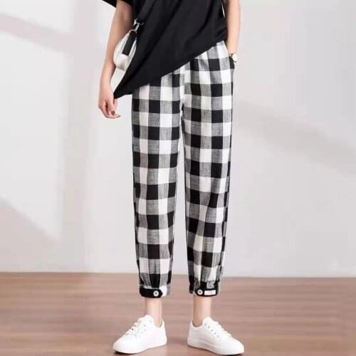 NEW Women 2021 Fashion Geometric Graphic Print Trousers Retro High-Waist Drawstring Side Pockets Womens Trousers Streetwear