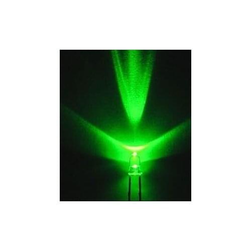 1000pcs 3mm Green LED light emitting diode / F3 LED Green Colour Chartreuse