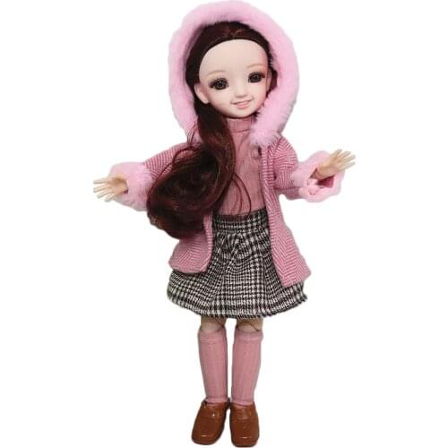 30cm BJD Dolls Fashion Outfit Daily Clothes Accessories 1/6 Baby Doll Denim Jacket Butterfly Skirt Dressing Up Toys Girls Gifts
