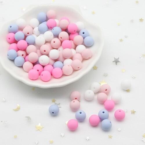 Cute-Idea 300pcs 9mm silicone Beads teething toy Food Grade pacifier chain nursing accessory chain jewelry necklace bracelet DIY