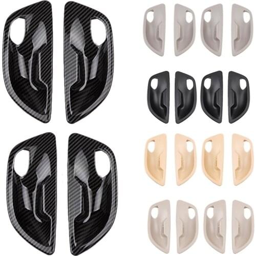 4Pcs Car Interior Door Handle Bowl Cover Trim for BMW 5 Series F10 F11 F18 520 525 2011-17 ABS