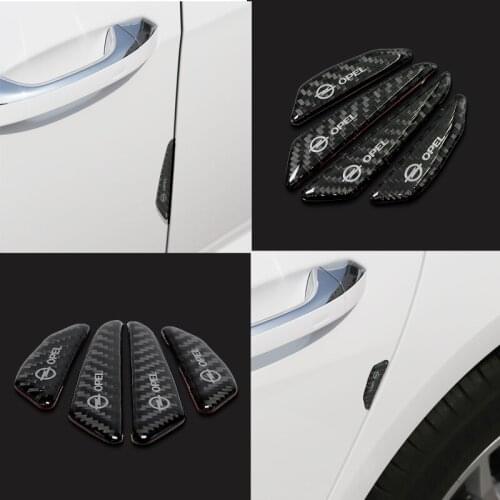 4pcs Car Door anti-collision corner protection strip decoration for Opel Astra H G J Insignia Mokka Zafira Corsa Vectra C D