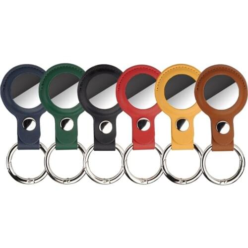 High Quality PU Leather Case for Airtags Protective Cover For Apple Locator Tracker Anti-lost Device Keychain Protect Sleeve