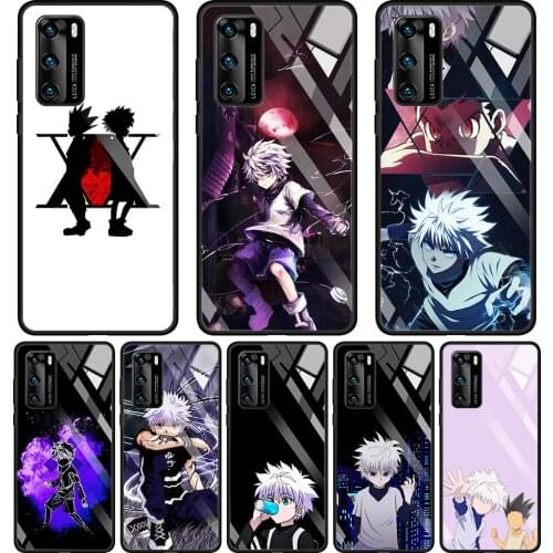 Tempered Glass Case For Huawei P30 P40 P20 P10 Lite Pro Plus 5G P Smart Z 2019 2020 2021 Capa Phone Shell Killua Hunter x Hunter