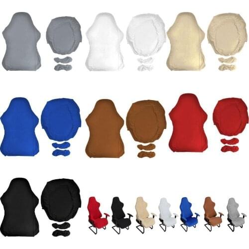 1 Set Thicken Gaming Chair Cover Office Chair Case Elastic Armchair Seat Protective Covers For Computer Desk Chairs Slipcovers