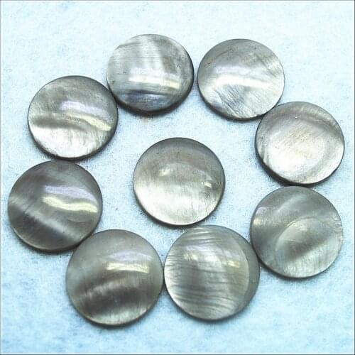 30pcs grey shell cabochons round shape NO hole size 20mm loose beads findings mother of pearl top selling items new arrival free