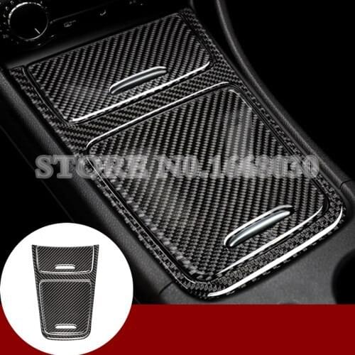 Carbon Fiber Center Console Frame Cover 3pcs For Benz A Class W176 2013 -2018 Car accesories interior Car Trim