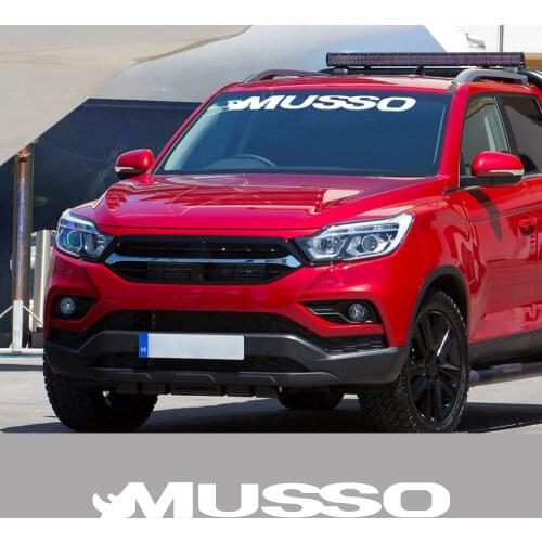 Pickup Stickers For Ssangyong Musso Car Front Windshield Decor Decals Truck Vinyl Graphics Custom Letter Covers Auto Accessories