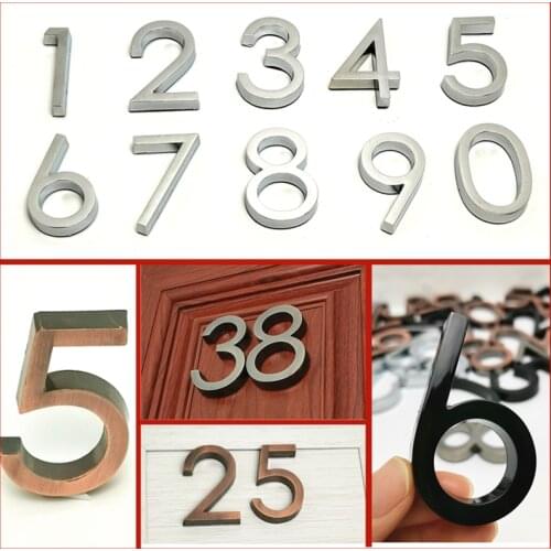 Self Adhesive Door Number Stickers 0-9 Number Digits Apartment Hotel Home House Door Plate Address Mailbox Number Signs Hotel