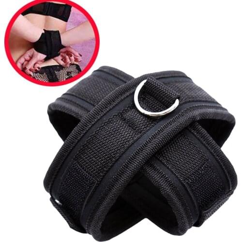 Nylon Cross Handcuffs Sex Slave Hand Restraint Wrist Binding Strap SM Bondage Gear Erotic Game Sex Toy Accessories For Women Man