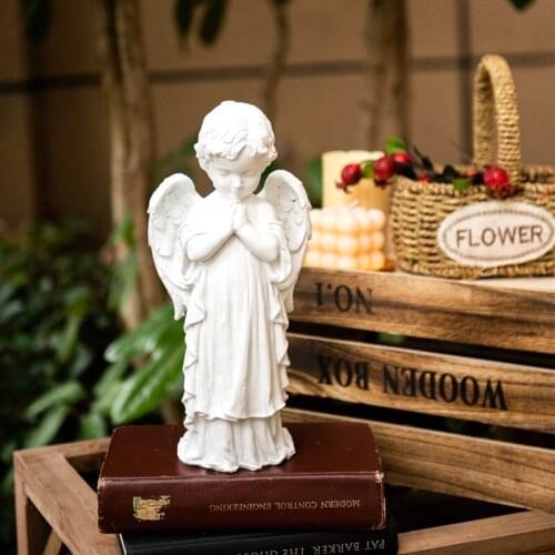 Nostalgic Resin Living Room Garden Cute Baby Boy Angel Creative Decoration Desktop Vintage Ornament