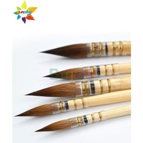 Original Germany da vinci ARTISSIMO Handmade Classical watercolor brush pen Pure mink hair Solid wood Professional art supplies