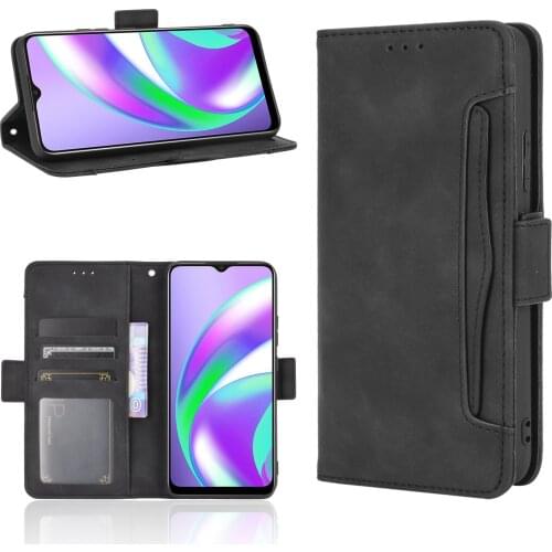 Realme C12 Case 6.5 inch Multi-function card slot Leather Book Flip Design Wallet Cover For Realme C12 Case