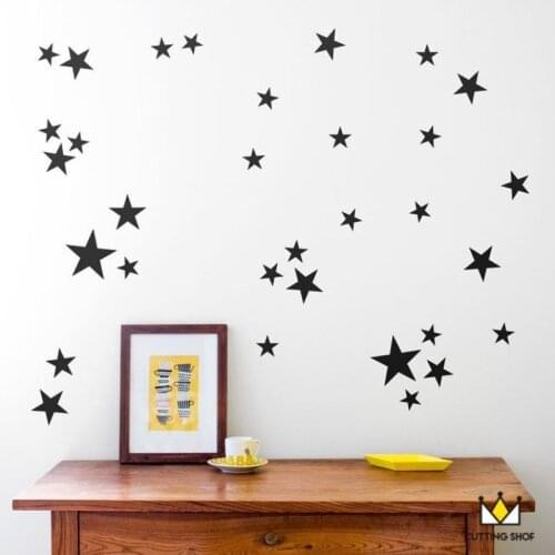 Romantic Stars Removable Wall Sticker Kids Room Decor Art Mural Decal Wall Sticker Bedroom Home Decoration