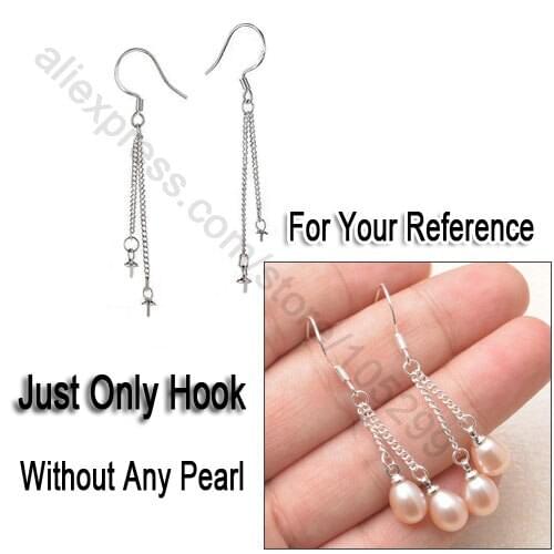 50PCS/ Lot Wholesale 925 Sterling Silver Jewelry Findings Double ROLO 2 Lines Earring Hooks Earwire For Beads