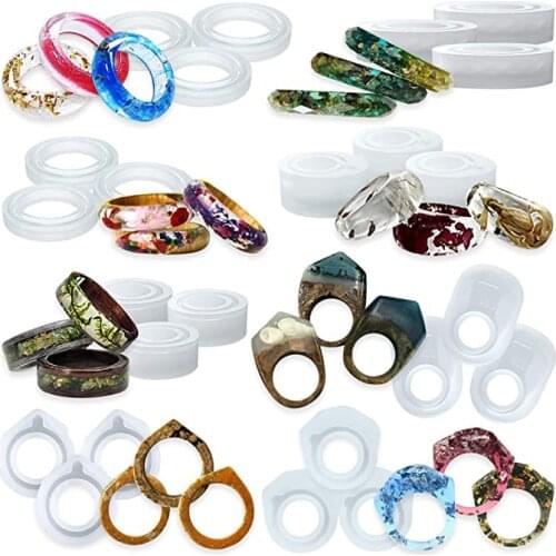 Silicone Ring Molds 3 Sizes Resin Epoxy Ring Molds Casting Mold Silicone Circle Jewelry Molds for DIY Craft Jewelry Ring Making