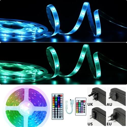 LED Strip Lights RGB 5050 SMD 2835 IR Waterproof Lamp Flexible Tape Diode luces led Neon 7.5M DC12V For Holiday decoration