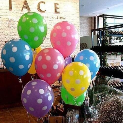 2018 Helium Balloon Balloon Happy Birthday Wave Point Ball 12inch Atex Round Colorful For Children Kids Party Decor Supplies