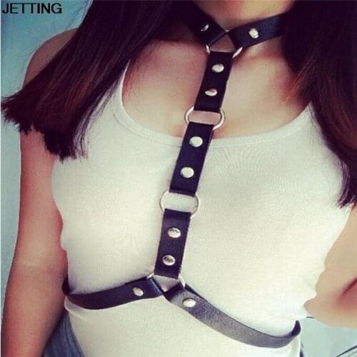 Women Unisex Leather Belt Dark Rock street strap Waist Belt Straps Adjustable Buckle Belt Garter Belt