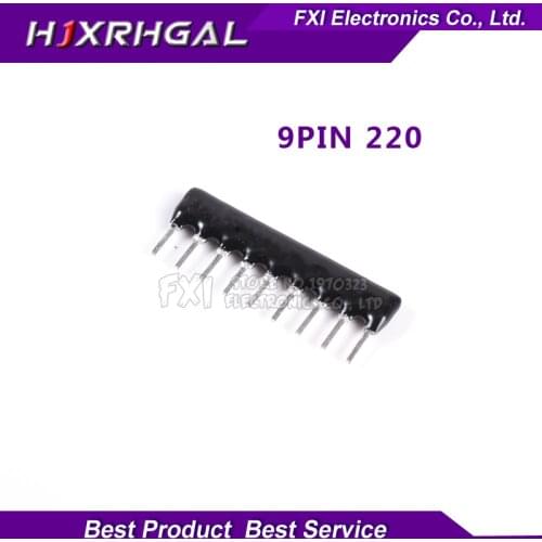20pcs DIP exclusion 9pin 220 ohm 220R A221 A221J Network Resistor array
