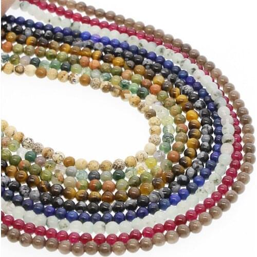 3mm 9colors Natural Semi-precious White Stone Bead Colored Into Jade Bead Used To Make DIY Jewelry Necklace Bracelet Accessories
